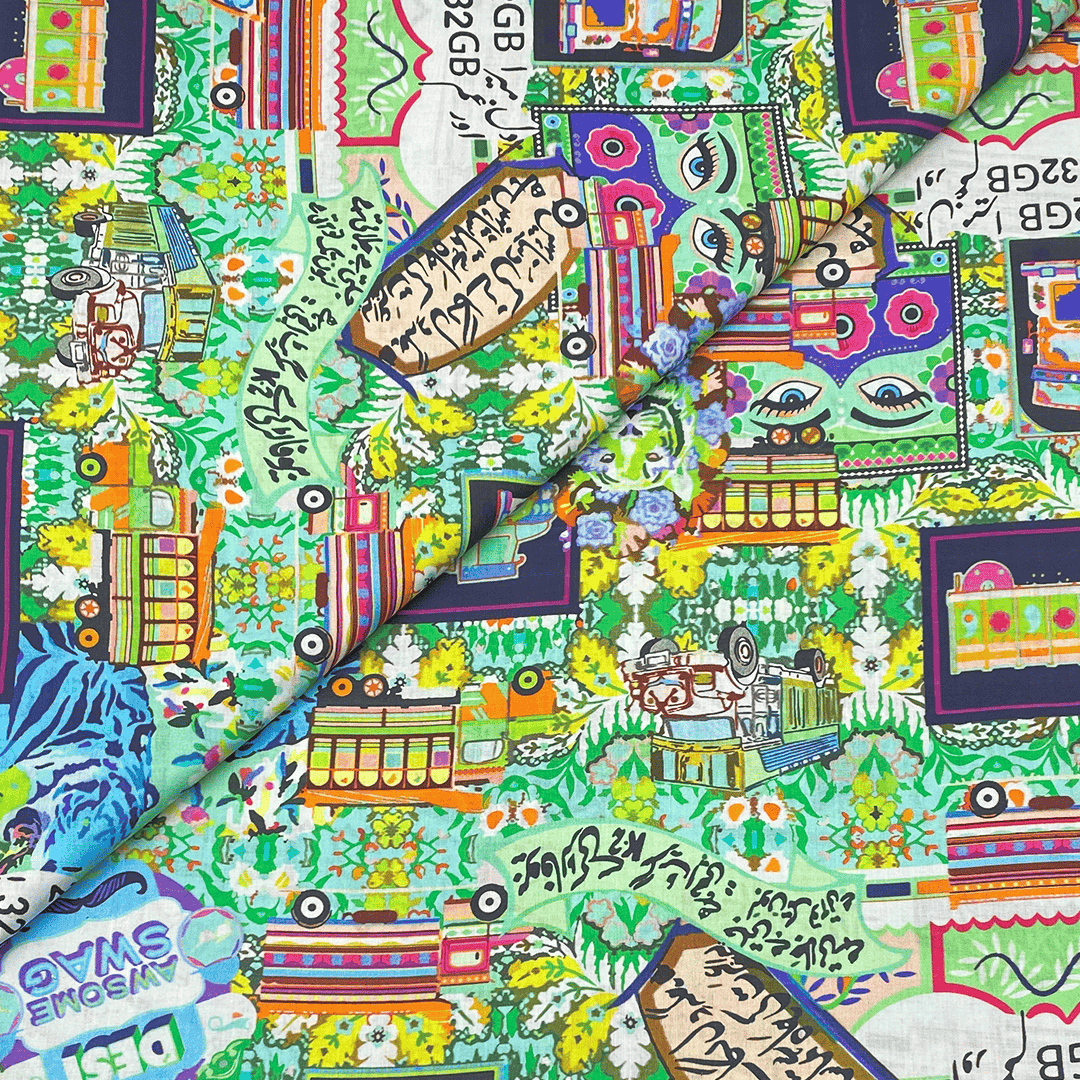 Lawn Digital Print D451